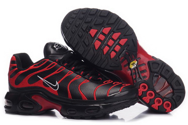 Mens Nike Air Max TN Black Red Patten Shoes - Click Image to Close